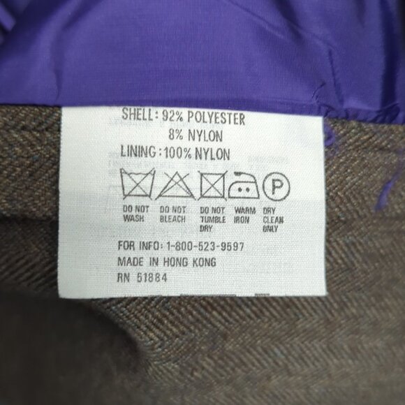 Patagonia VTG Sports Coat Men's 44R Brown Half Lined Herringbone Tweed Stretch - Picture 15 of 16